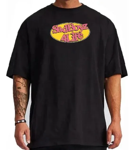 Men's Latin Urban Vintage T-Shirt, Sad Boy Cherub Musician Streetwear Graphic Washed Tee 2026
