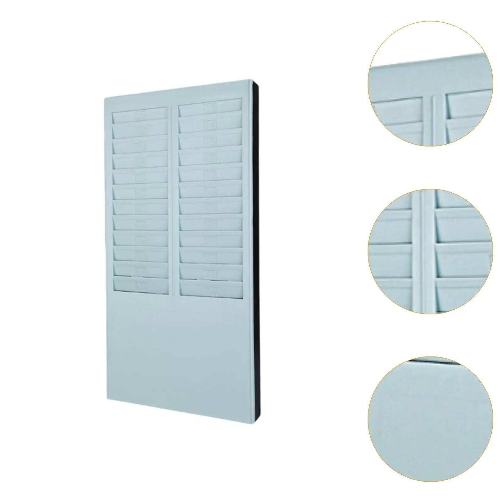 Time Card Rack Wall Mounted Time Card Holder for Indoor Outdoor