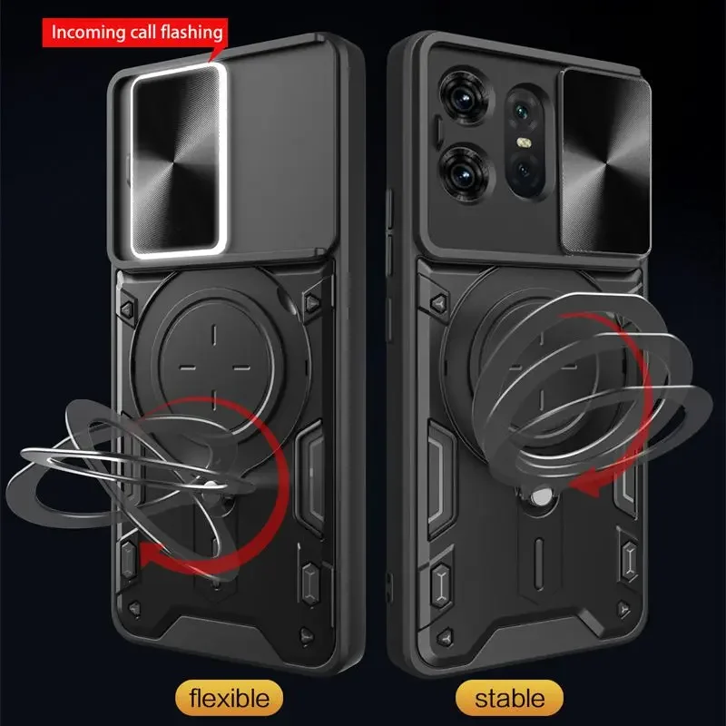 Kickstand Protective Cover For Motorola Edge 50 Pro Fusion Ultra Moto Edge 50 Neo Case Protection Shockproof Funda Coque Capa