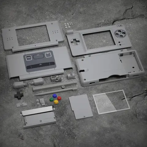 निंटेंडो डीएस लाइट के लिए एक्सट्रीमरेट रिप्लेसमेंट फुल हाउसिंग शेल, बटन के साथ केस कवर, एनडीएसएल के लिए स्क्रीन लेंस - एसएफसी एसएनईएस क्लासिक 10 best sales नेस शेल - №4