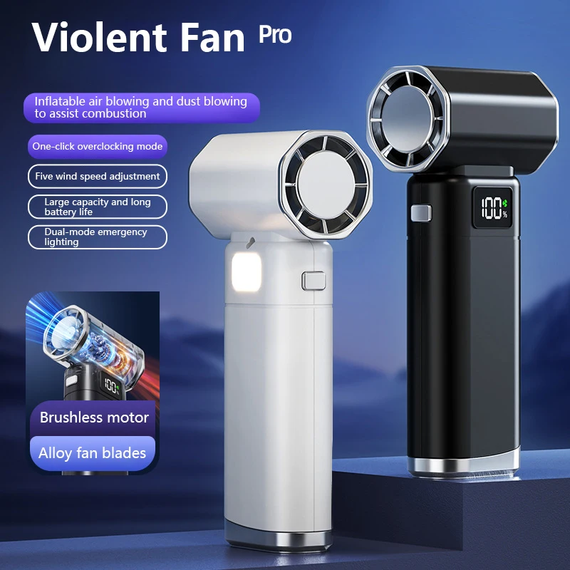 

Воздуходувка 1300000 об/мин, 5-ступенчатая портативная турбоструйная воздуходувка со светодиодной подсветкой и дисплеем аккумулятора - Беспроводная тряпка со сжатым воздухом