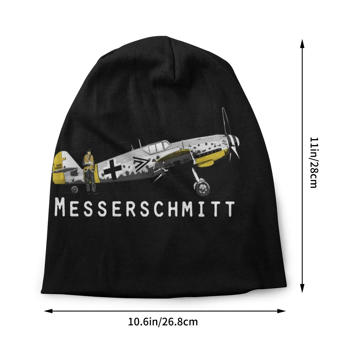 Messerschmitt BF 109 Bonnet Hats Skullies Beanies Fighter Plane Pilot Aircraft Airplane Hats for Men Knitted Hat Warm Caps