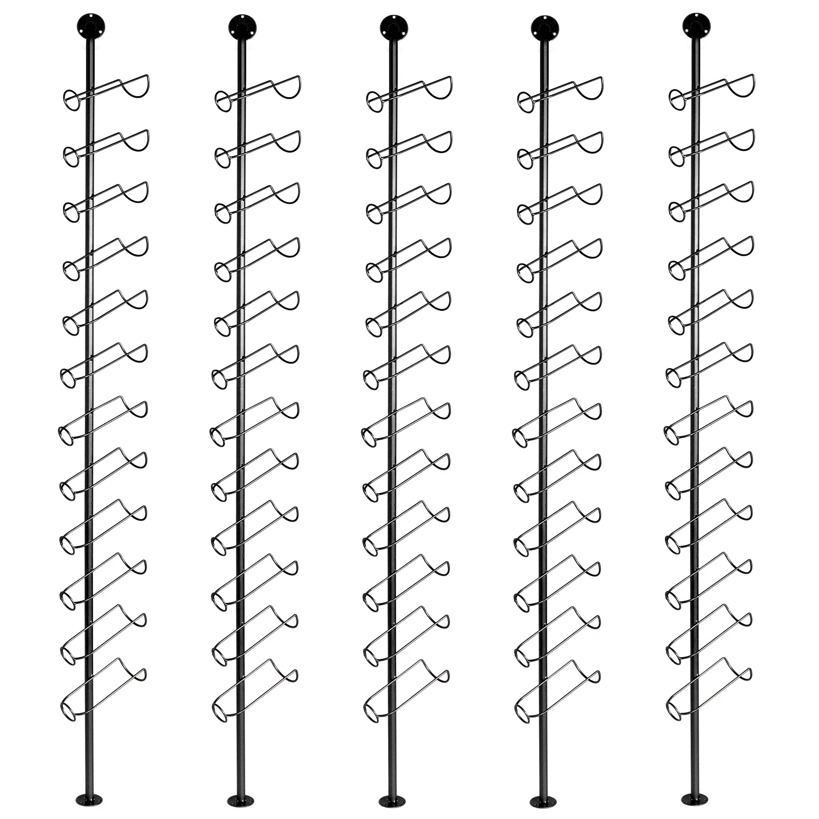 

5 упаковок настенной винной стойки для 60 бутылок вина, держатель для бутылок вина, органайзер для хранения вина для бара, кухни, погреба, ресторана