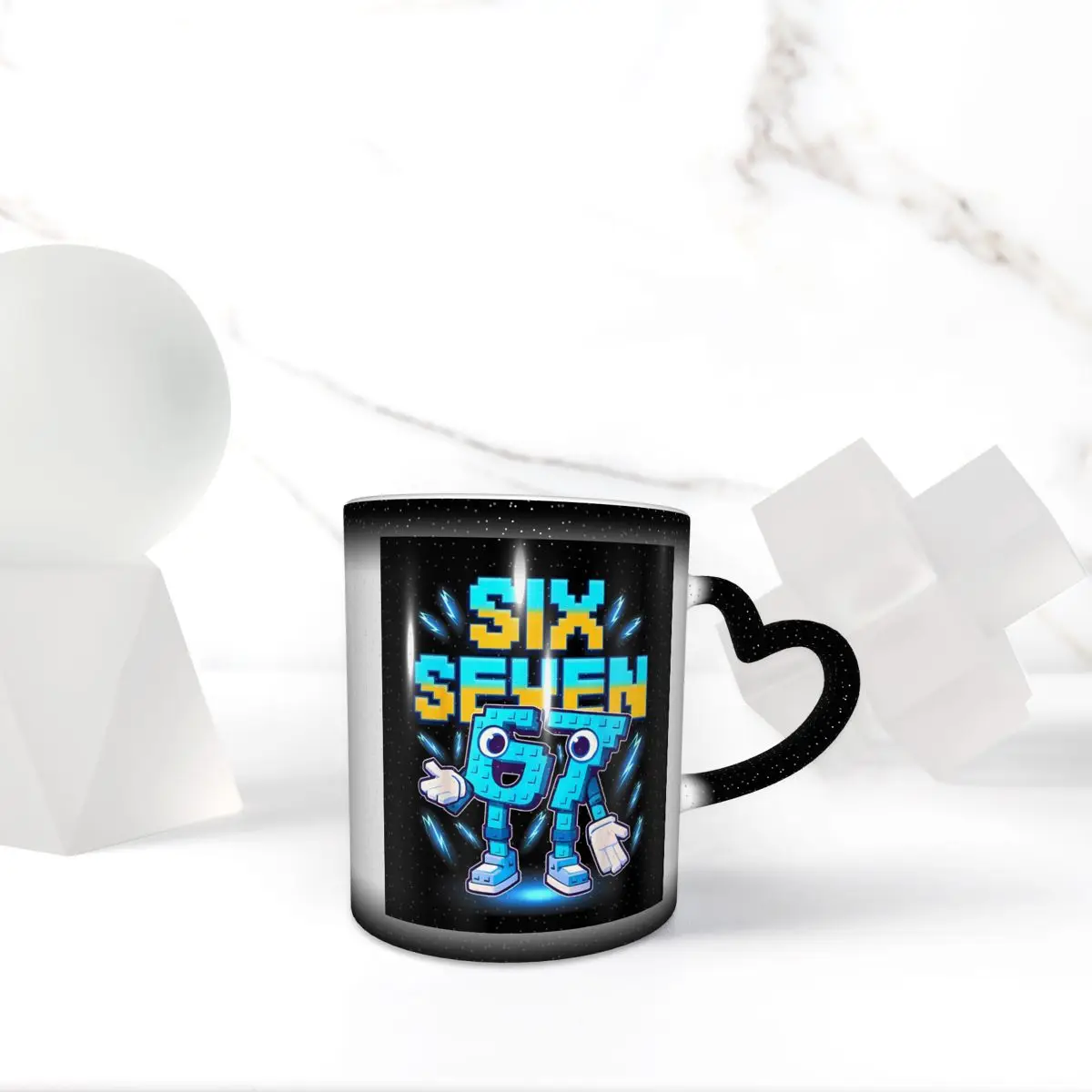 Number 67 Building Blocks Print Mug Funny Ceramic Coffee Cups Tea Mugs Milk Cup Drinkware Gifts for Woman Man