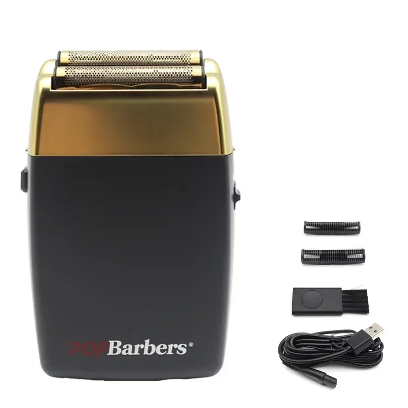 11000 RPM POP Barbers P620 Professional Electric Men's Beard Trimmer Double Foil Shaver Electric Shaver USB Hair Cutting Machine image 3