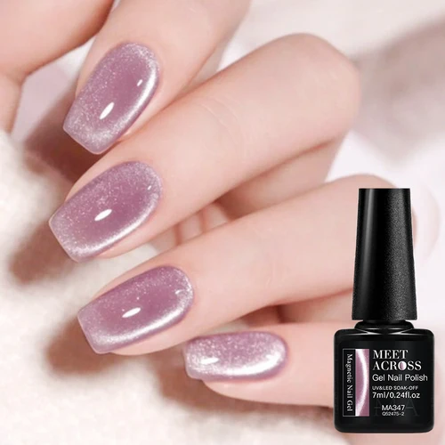 Imagen 1 del producto Esmalte de uñas de Gel magnético Moonlight Cat, 7ml, plata, rosa, azul, arte de uñas semipermanente, barniz de Gel LED UV para manicura