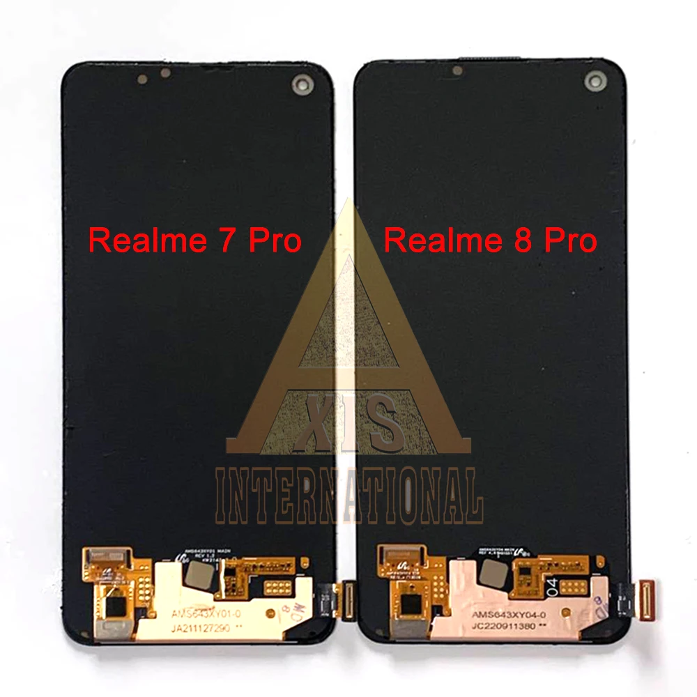 Original 6.4'' AMOLED For OPPO Realme 7 Pro RMX2170 LCD Display Screen Frame Touch Panel Digitizer For Realme 8 Pro RMX3081 LCD