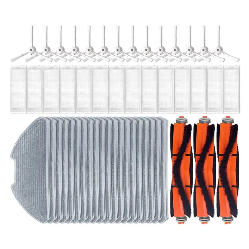 

N98R для робота-пылесоса Xiaomi Mi Mijia Robot Vacuum-Mop 2 Pro / Lite MJST1SHW MJSTL: фильтр, насадка для влажной уборки, основная и боковые щетки, аксессуары для пылесоса