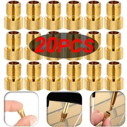 20/1pcs Bicycle Valve Pump Adapter Bike Valve Converter Presta to Schrader Convert Nozzle Inflation Adaptor Bicycle Accessories