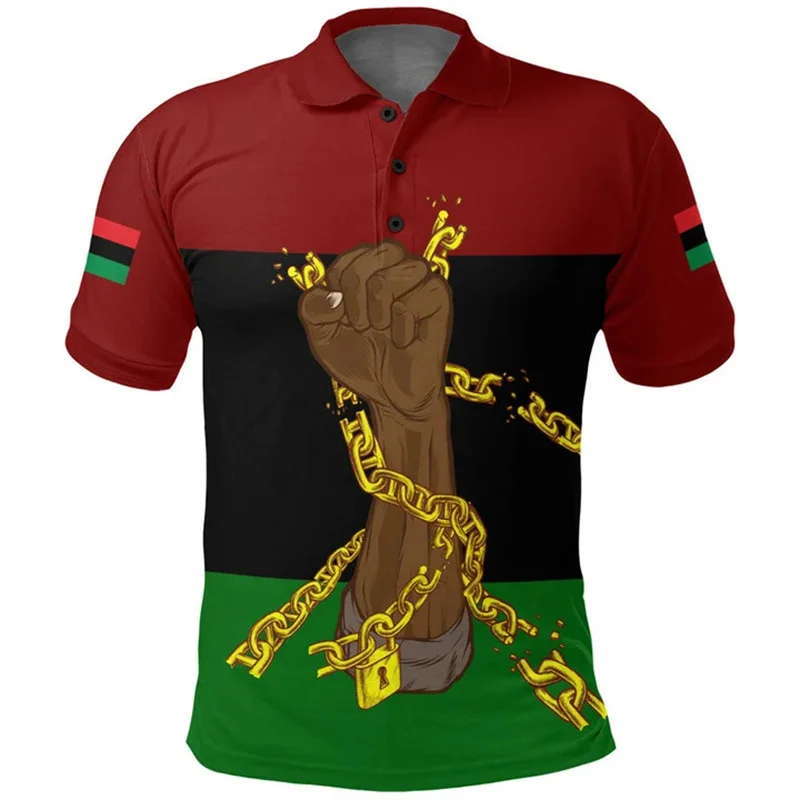 Cool New Summer 3D African  Central African Republic Flag Emblem Print Polo Shirt For Men Kid Fashion Streetwear Polo Shirts Top