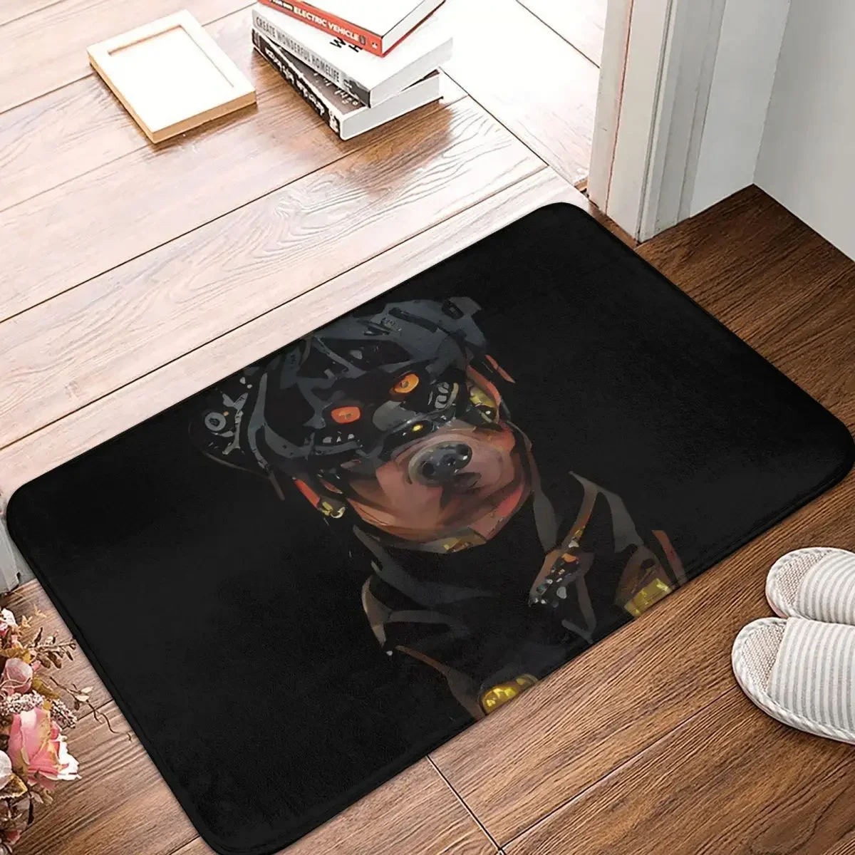 

Rottweiler Dog Anti-slip Doormat Floor Mat Washable Carpet Rug for Kitchen Entrance Home Balcony Footpad Mats