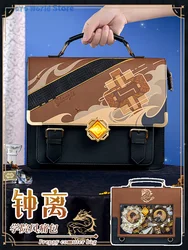 Zhongli Bag Genshin Impact Doujin Zhongli Satchel Bag Messenger Commuter Bag Cosplay Backpack Doujin Zhong Li Leather Bag Gift