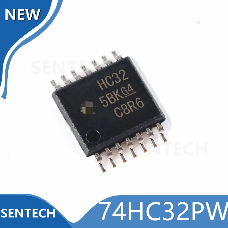 10PCS/LOT 100% New Original 74HC32PW SN74HC32PWR TSSOP-14 (HC32) Quad 2-input OR gate