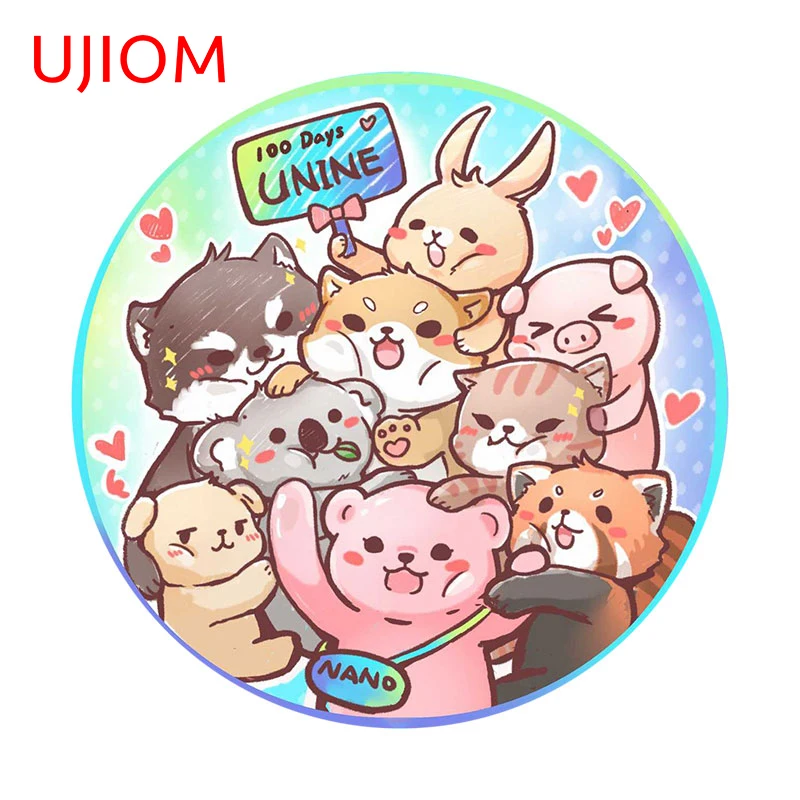 UJIOM Amusing Cute Animals Wall Stickers Scratch Proof Creative Air Conditioner Art DIY Home Decal Bedroom Kis Room Wallpapers