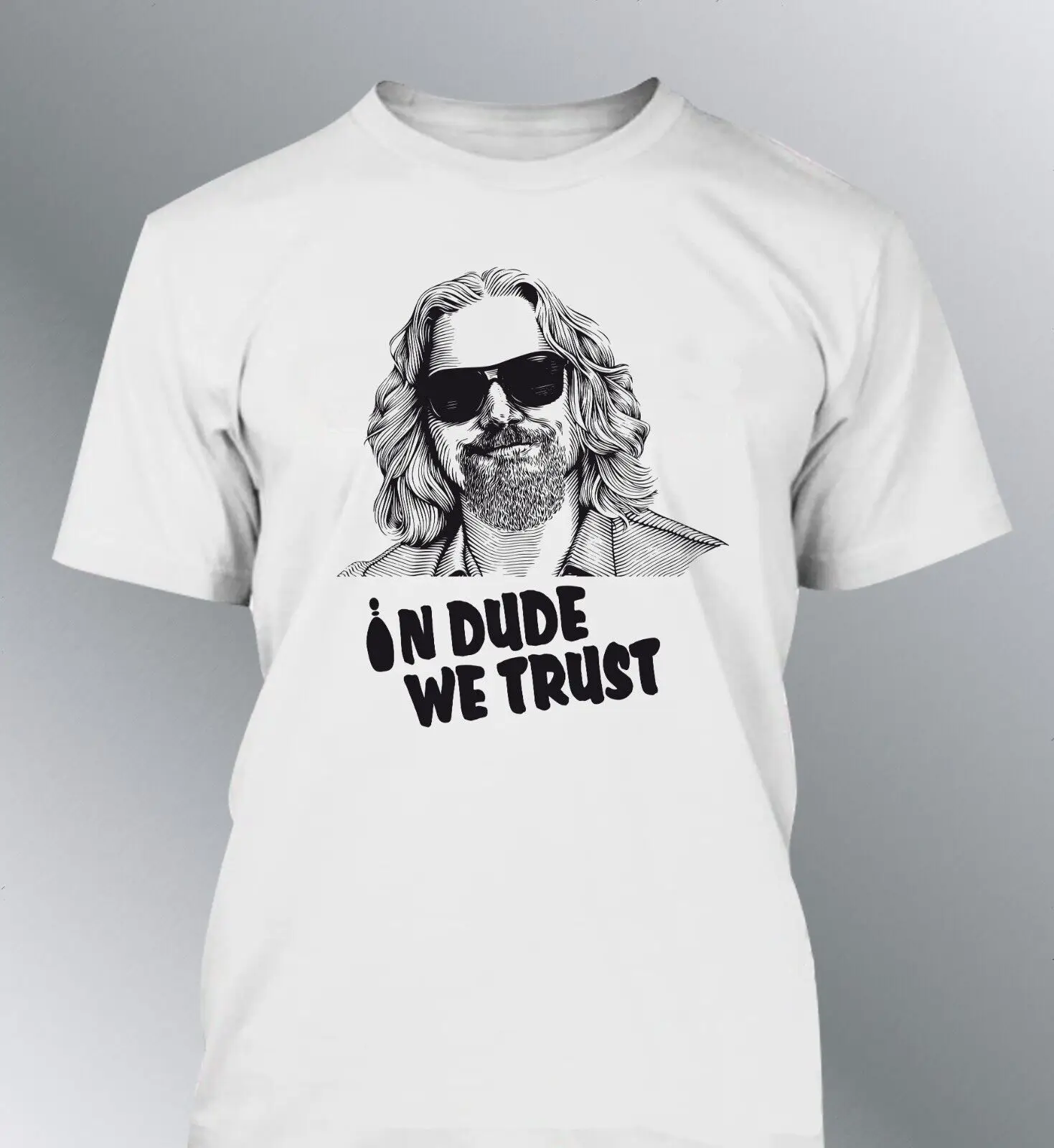 T-Shirt The Big Lebowski Movie Jeff Bridges Brothers Coen IN Dude We Trust