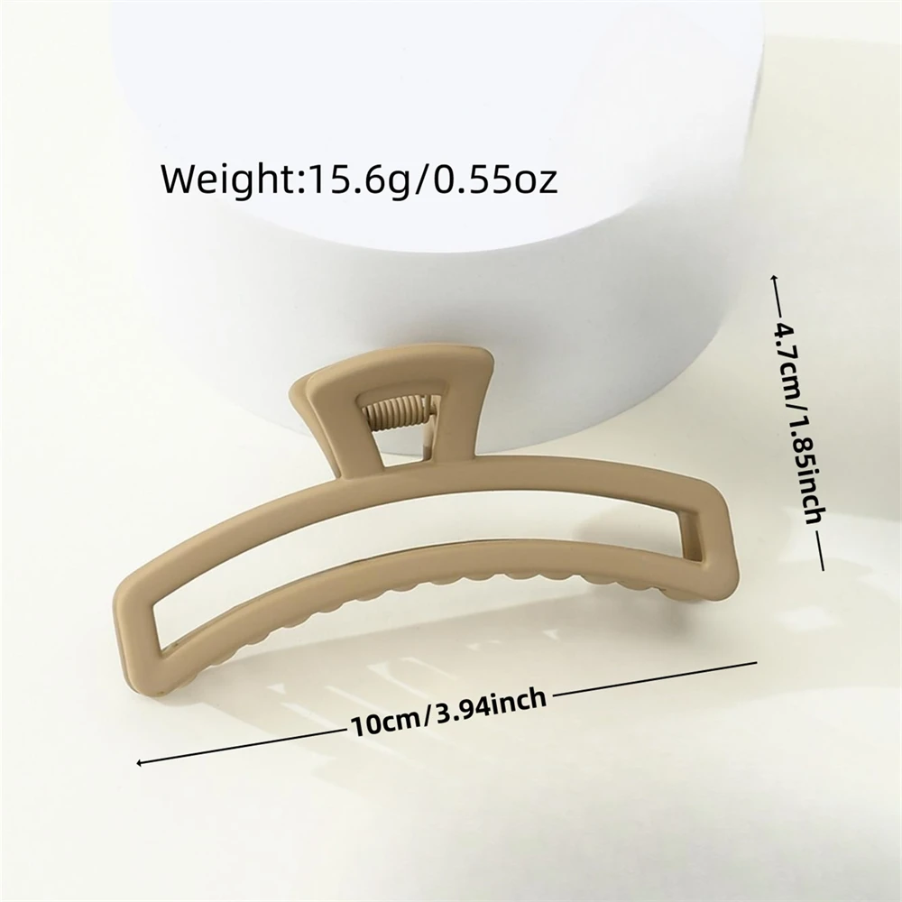 Горячие матовые однотонные заколки телесного цвета для волос, элегантные зажимы для волос большого размера, повседневные аксессуары для волос для женщин и девочек