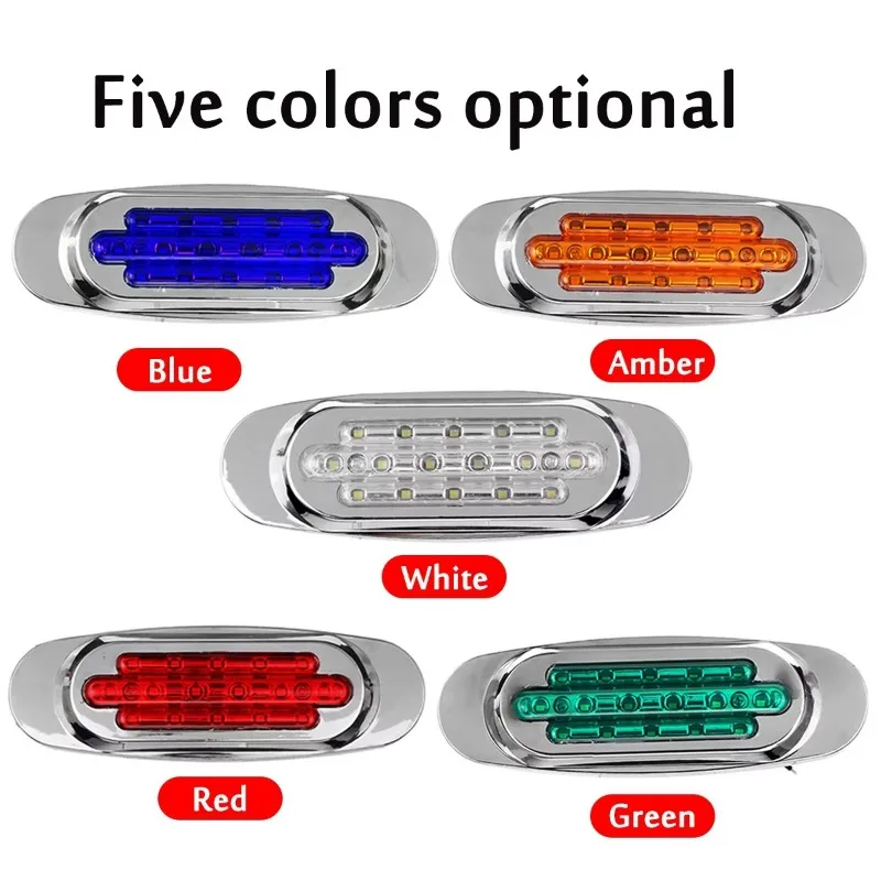 

10X 16LED LED Side for Truck Trailer-Amber / White / Red / Blue / Green Marker Light Position Side Lights Universal 12-24V New