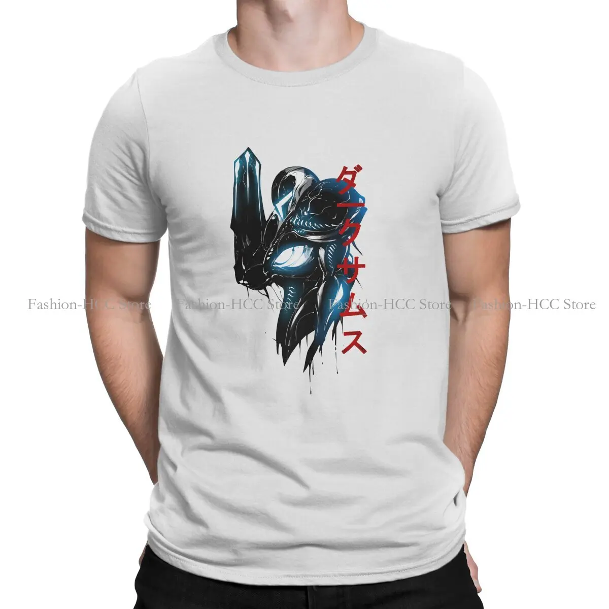 Camiseta de poliéster Dark Samus Harajuku para hombre, ropa de calle creativa de juego, ropa de ocio