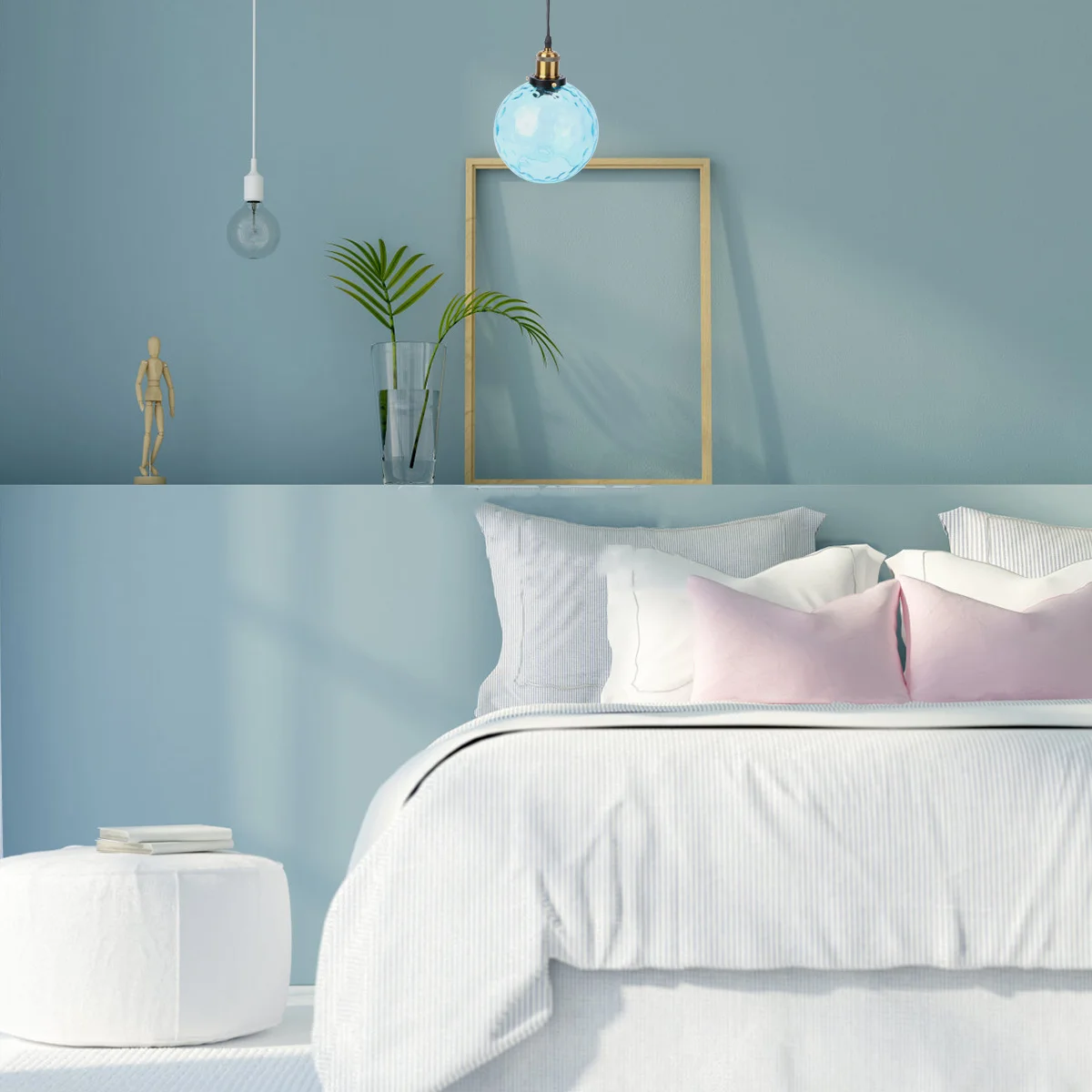 

Glass Pendant Lighting Vintage Modern Wavy Hammered Design Classic Retro Ceiling Lamp No Bulb Included for Living