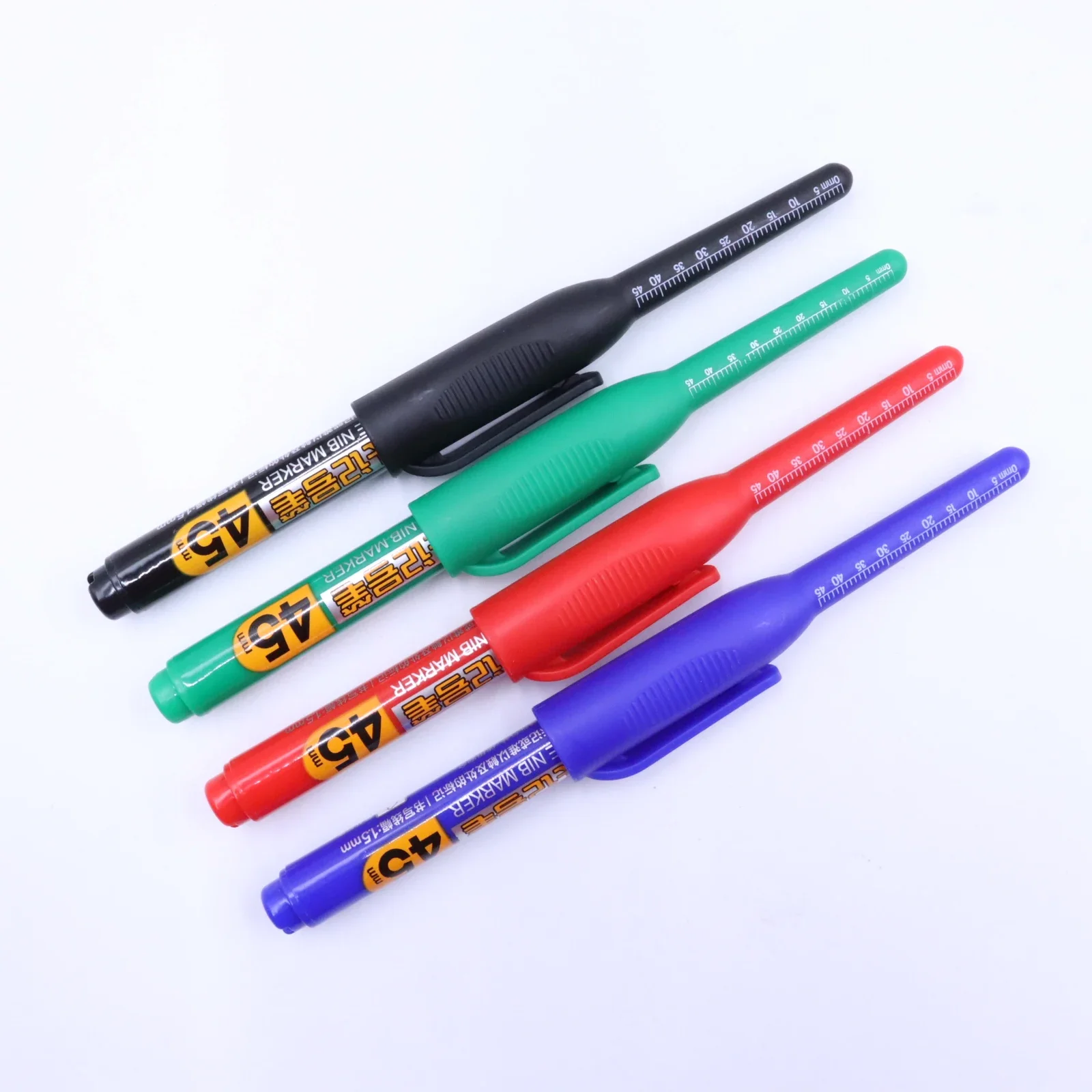 12PCS Long Head Marker Pens, Special Oil-Based Woodworking Markers for Ceramics, 45MM Long Nib, Black/Blue/Red/Green Ink image 5