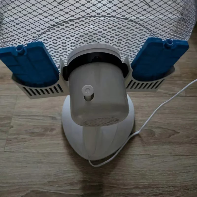 Electric Fan Ice Pack Holder Storage Hanging Ice Box Cooler Attachment With Hook Bottle Bracket Cold Air Fan Ice Bottle Bracket