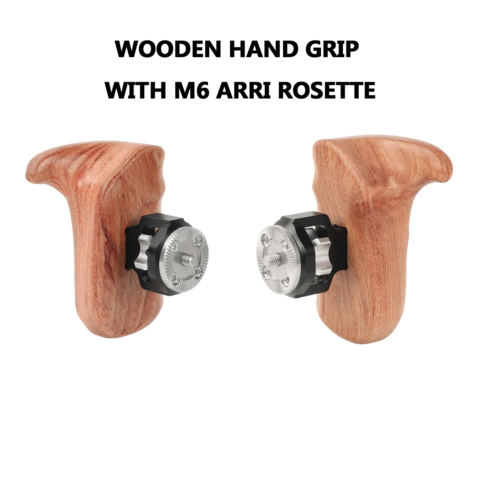 

HDRIG Universal DSLR Camera Hand Grip Wooden Mini Side Handle With M6 ARRI Rosette Mount for DSLR Camera Cage Kit