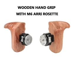 HDRIG Universal DSLR Camera Hand Grip Wooden Mini Side Handle With M6 ARRI Rosette Mount for DSLR Camera Cage Kit