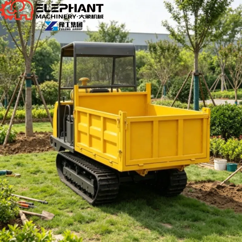 Tracked Transporter Hydraulic Crawler Dumper With Custom‑Adjustable Unloading Height To Match Different Delivery Trucks