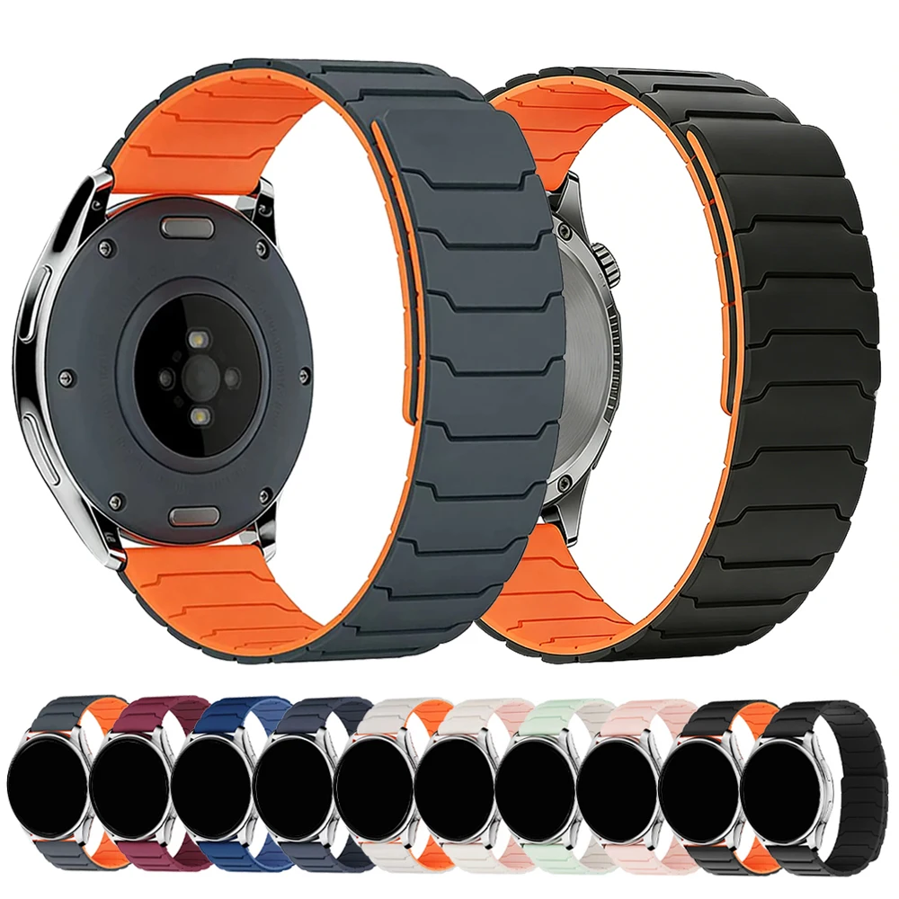22mm Magnetic Band for Zeblaze Btalk 4 PRO 3 2/Stratos4/Vibe 8 7 Lite Silicone Loop Strap For Xiaomi Watch 5 S5 Sports Watchband