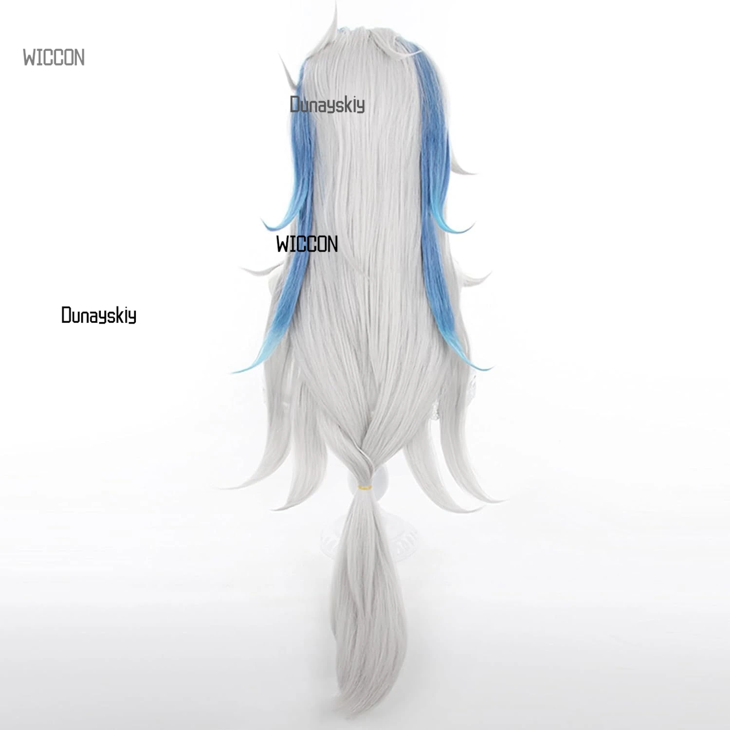 Genshin Impact Neuvillette Cosplay Wig Premium Heat-Resistant Synthetic Hair Gradient HighlightsFull Wig Set Halloween2025 New