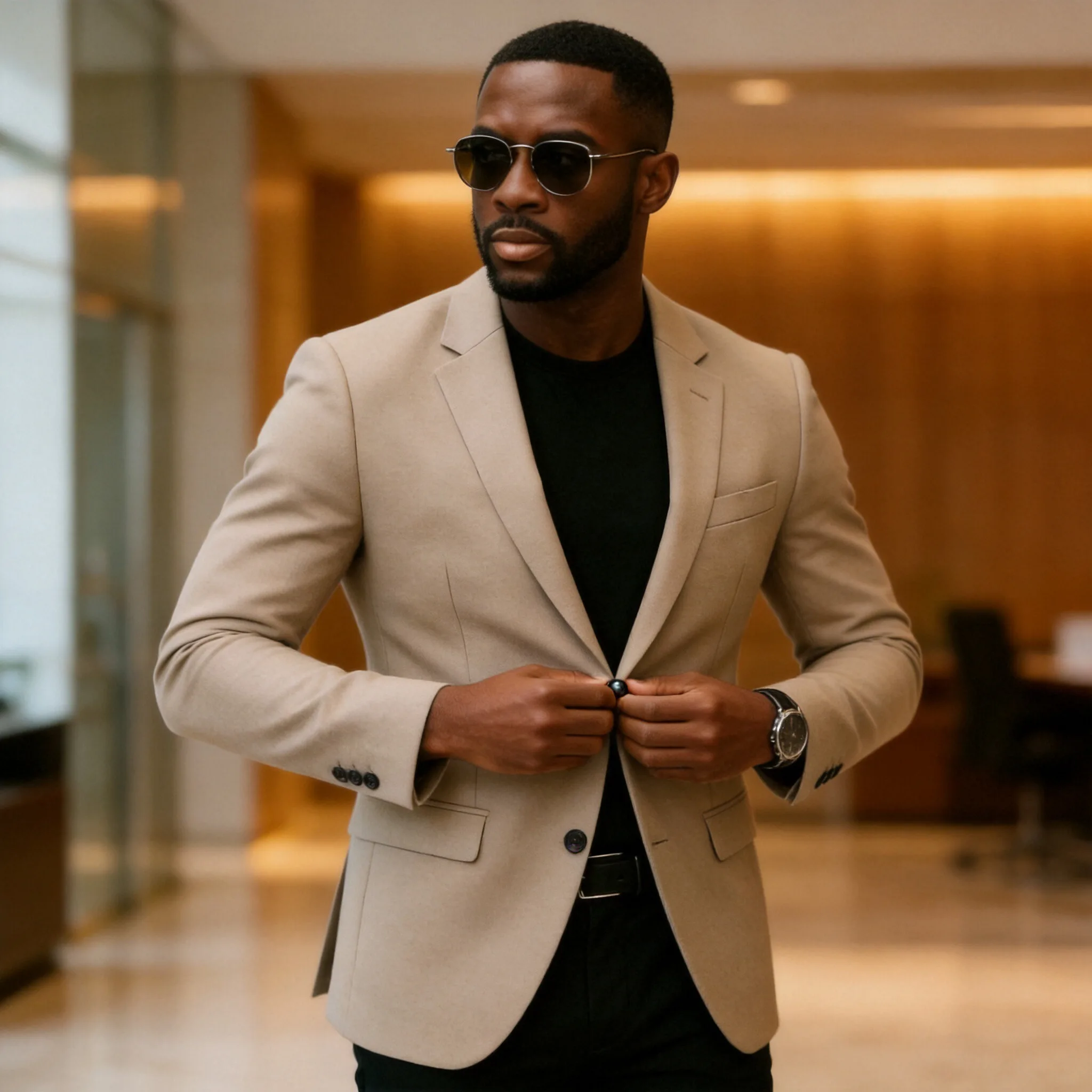 

Mens Casual Blazer Jacket Luxury Slim Fit Korean Fashion Business Suit Coat Elegant Streetwear Single Button Office Wedding Part
