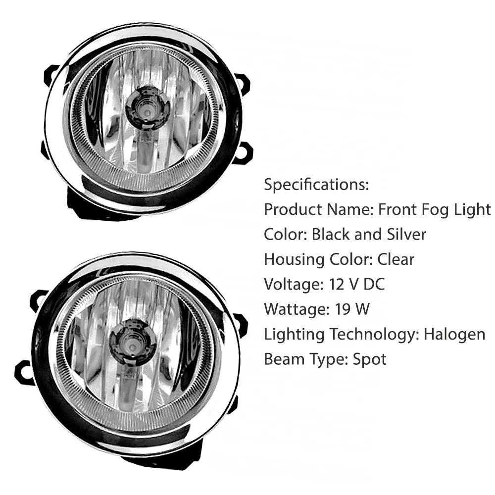 1 Pair 12v Fog Lights Halogen Bulb Front Fog Lamp Light For Toyota Land Cruiser Prado 2014 2015 2016 2017 Car accessories