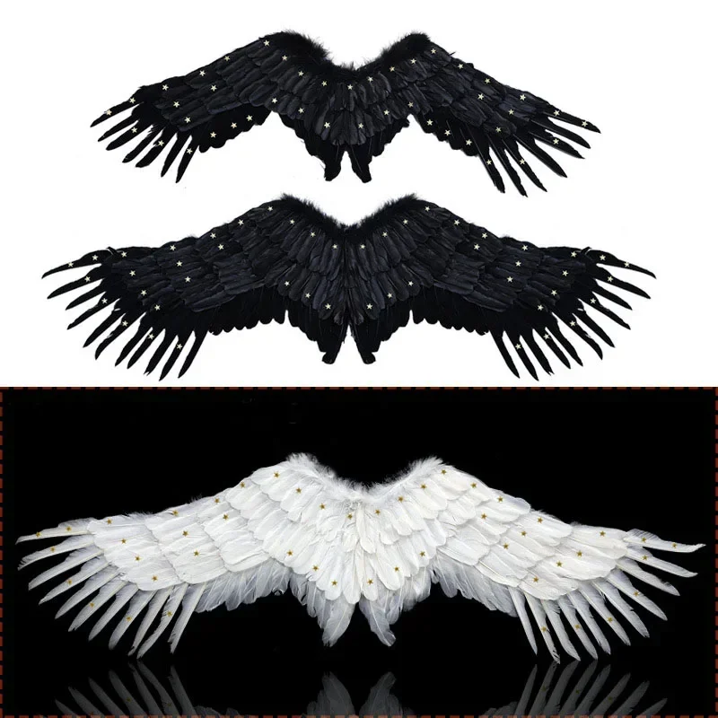 Get a Heavenly Look with Our Angel Feather Wing Costume - Perfect for Both Adults and Children