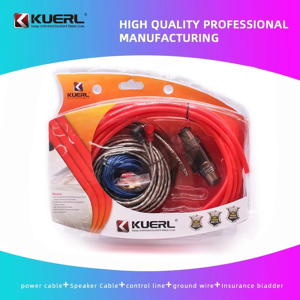 

Комплект кабелей для автомобильного усилителя 8GA, набор для установки усилителя, сигнальные провода для автомобильного сабвуфера