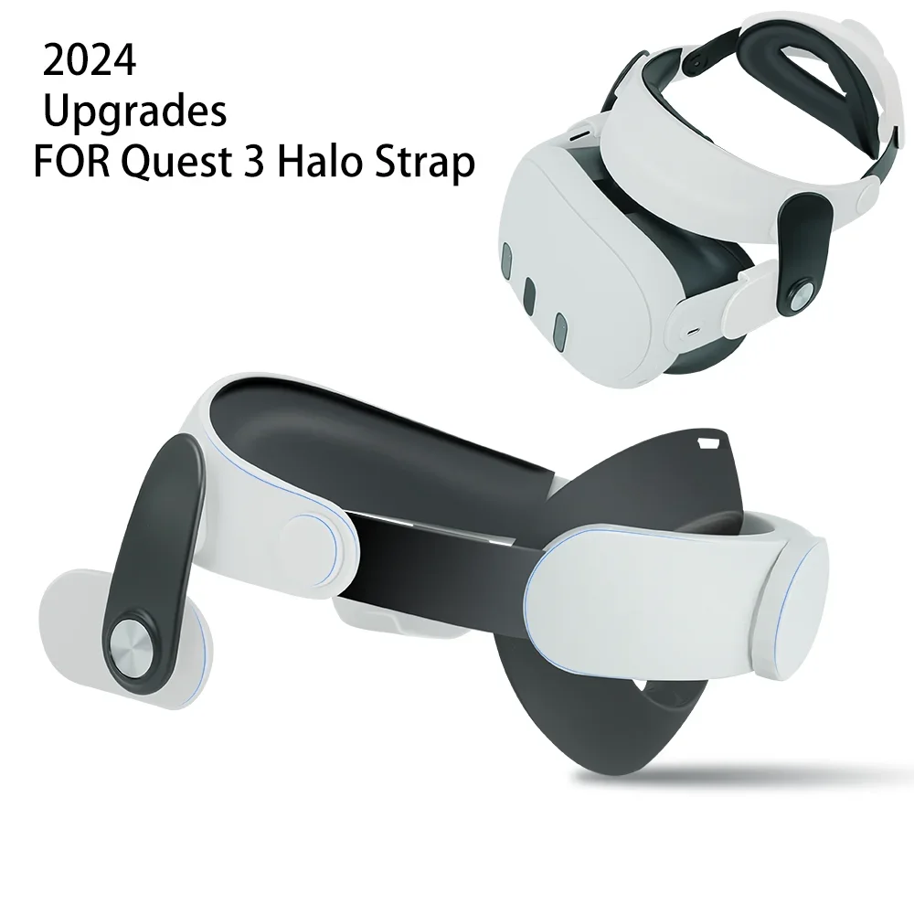 Sangle Halo légère améliorée pour Meta Quest 3S, cuir PU de qualité supérieure, sans pression, expérience réglable, 2024