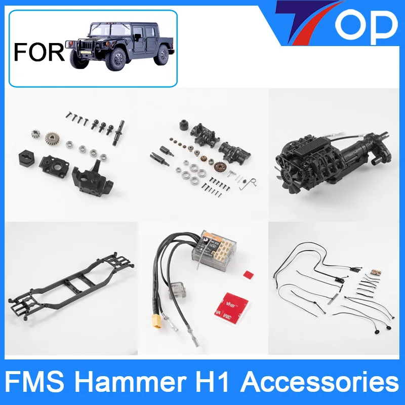 

Fms Rochobby 1:12 Scale Rc Model Hammer H1 Original Spare Parts Motor Gear Box CVD Battery Servo Differenti Transmitter Receiver