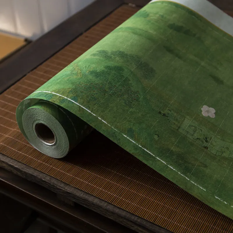 Wax Dyed Calligraphy Paper Roll, Pre-Printed Vertical Grids for Small Regular Script, Antique Rice Paper Scroll 34cm x 15m