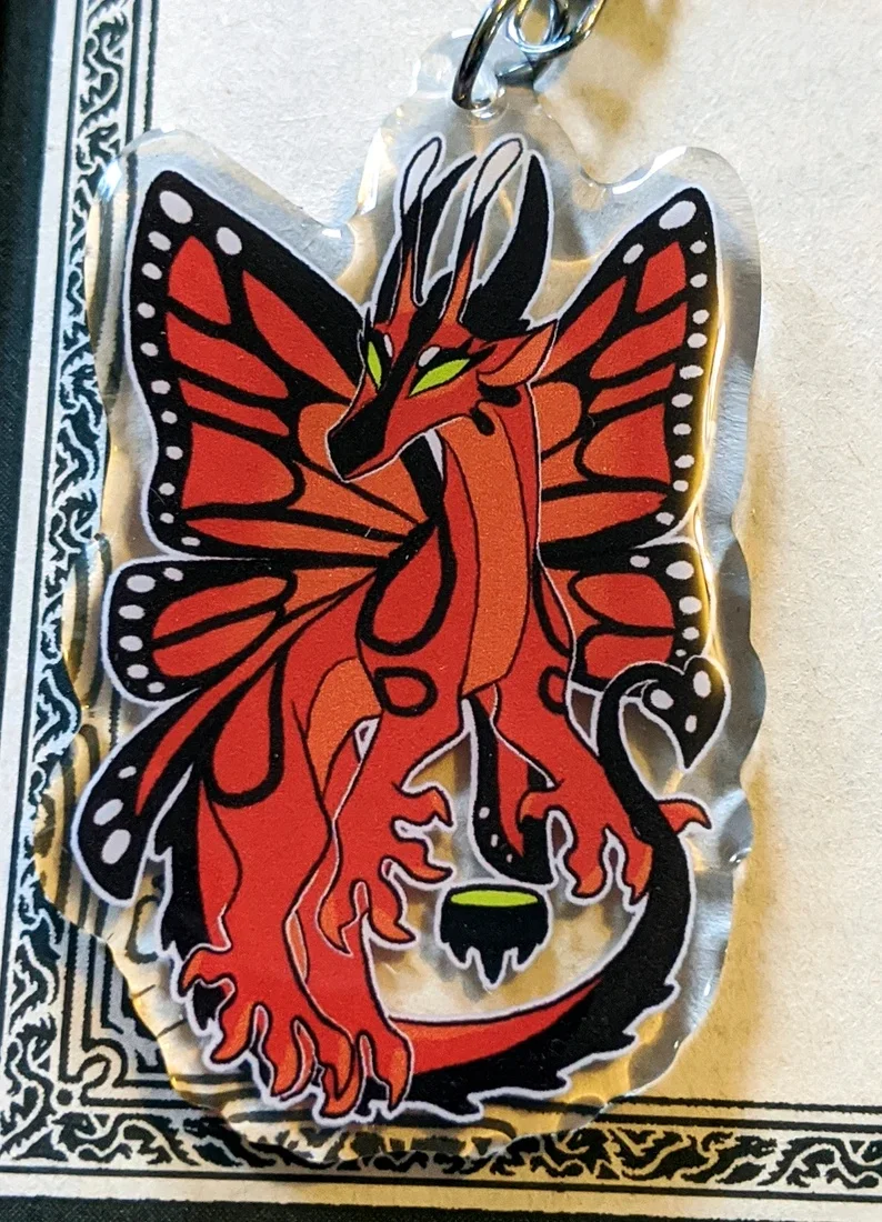 Hot Sale Anime Monarchs of Pantala Wings of Fire WOF Charms  Figures Acrylic Keychain Character Model  Friend Gift