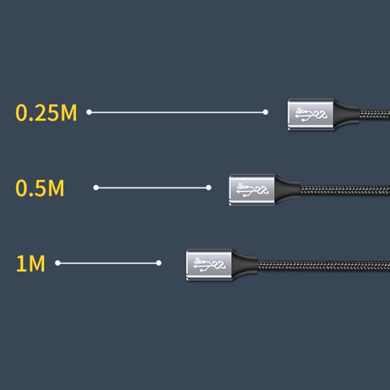 USB C Extension Cable USB 3.1 Type C Male to Female Extender Line