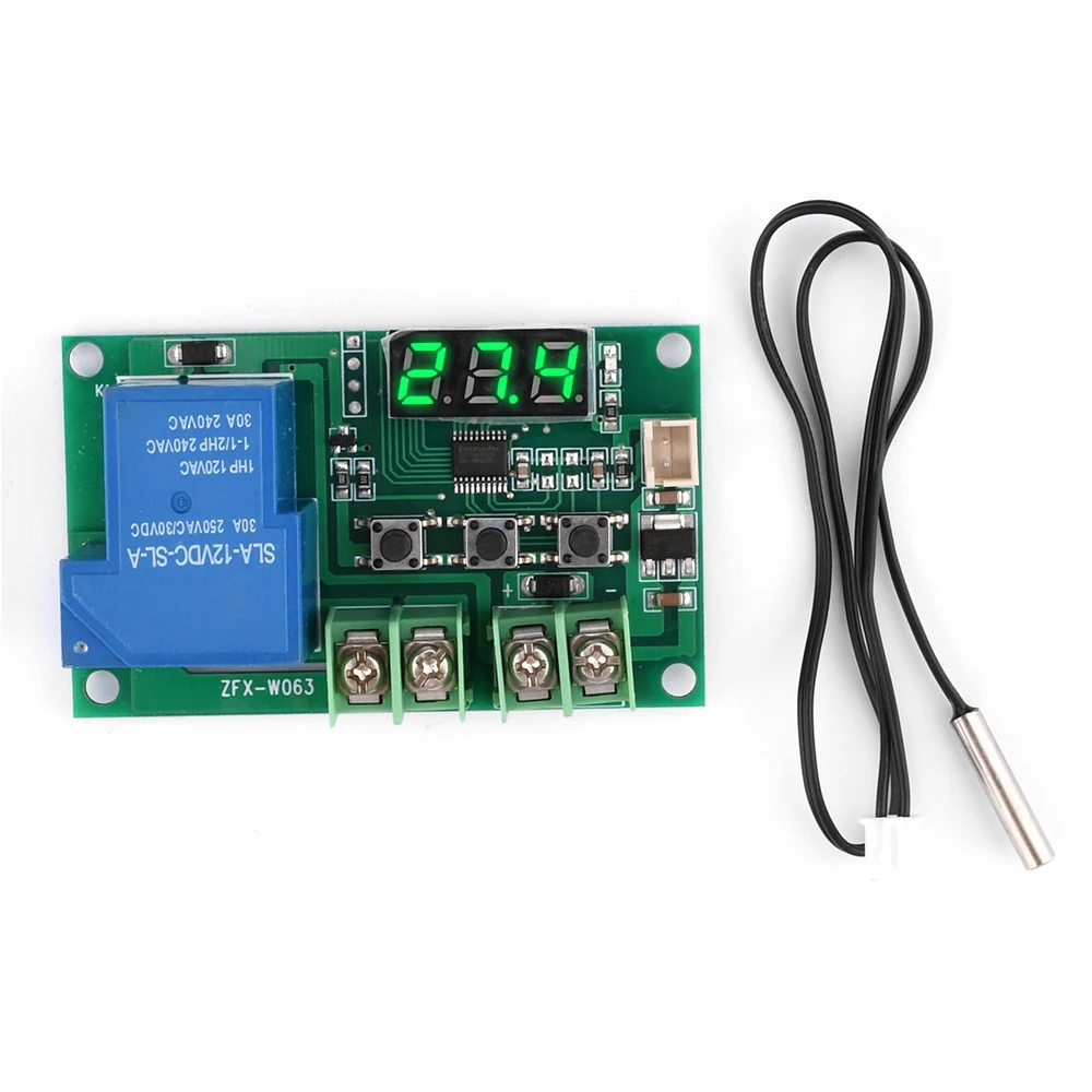 W1209 DC 12V Mini Thermostat Temperature Controller Incubation Thermostat Temperature Control Switch NTC Sensor Probe