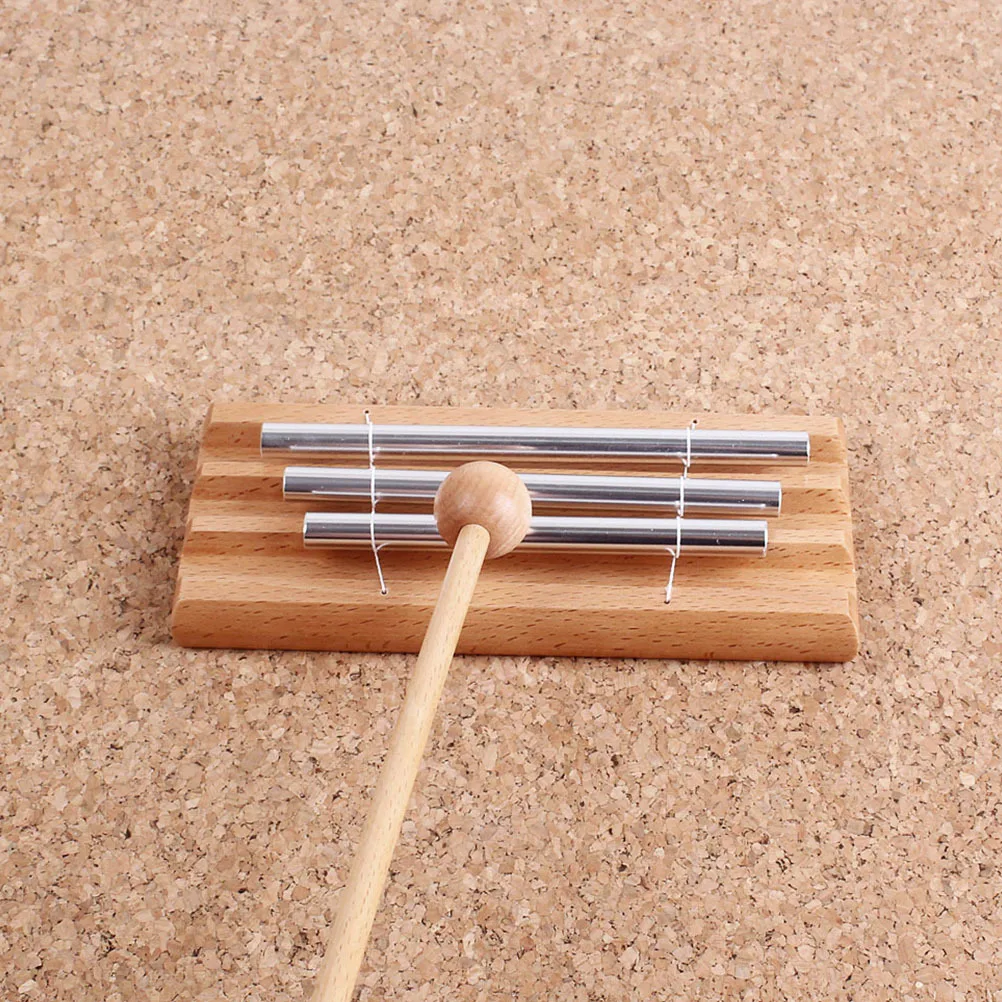

3-Tone Tabletop Chimes Kids Educational Percussion Instrument with Clear Long-Lasting Sound for Classroom Meditation Yoga