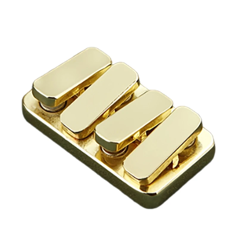 Y1UB Metal Fidgets Clickers Rectangle Stress Relief Toy Classroom Office Desk Toy Golden Rectangle Fidgets Piano Keys