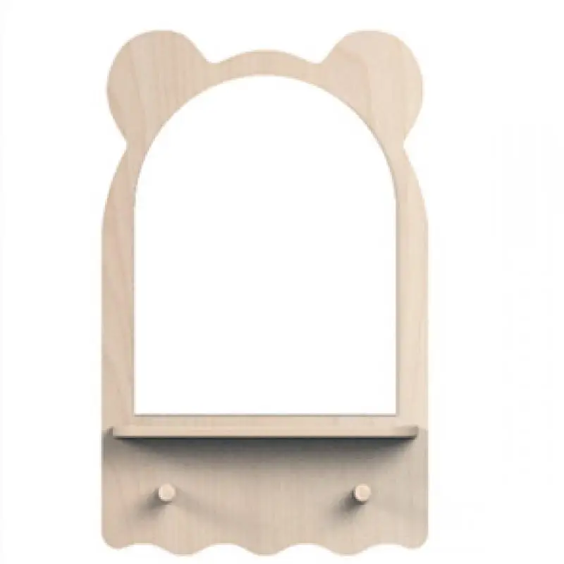 

1 шт. креативное зеркало в форме милого медведя для дома и детской комнаты в скандинавском стиле простое деревянное декоративное туалетное зеркало