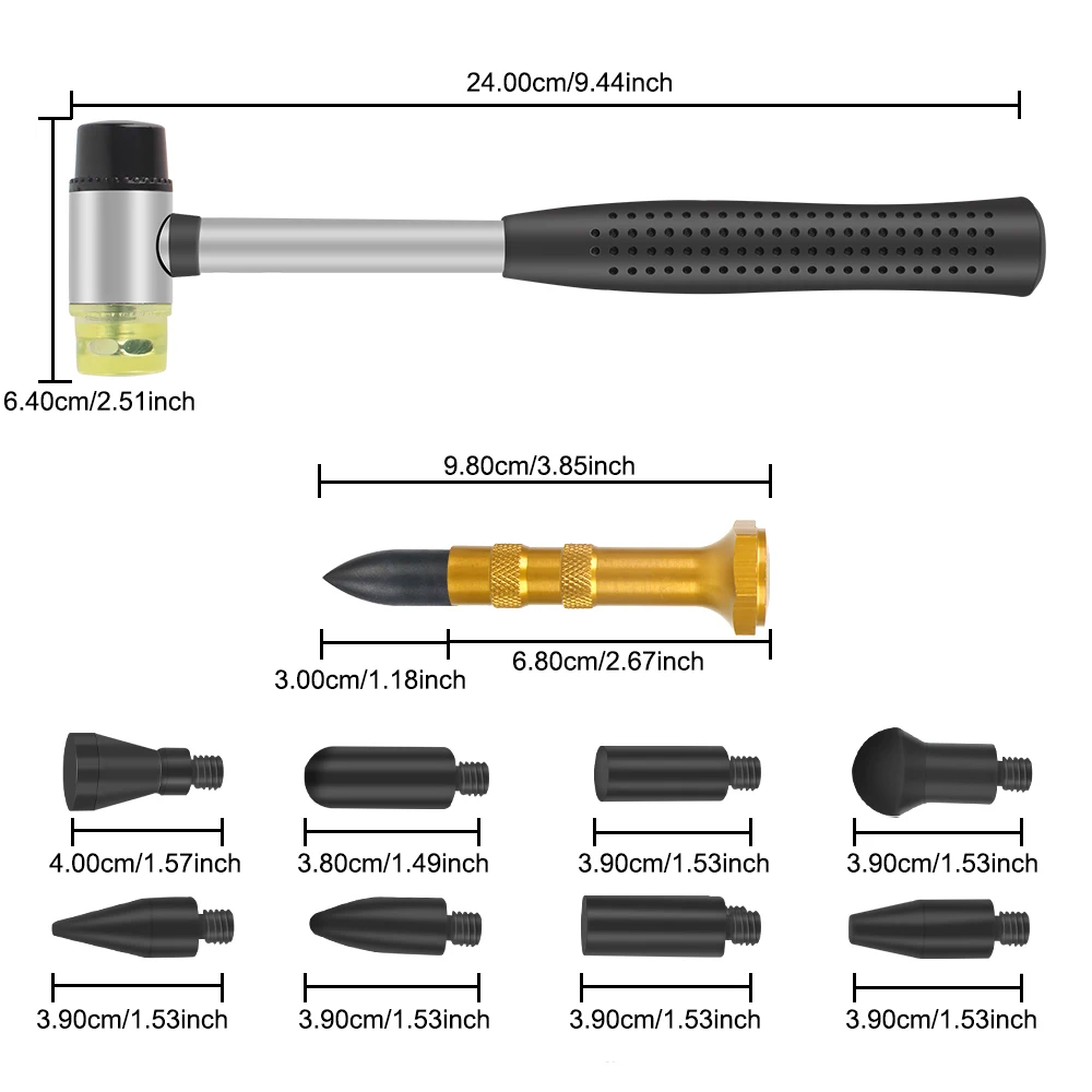 Painless Tools Auto Dent Repair for Automotive Hail Remover Tap Down Pen Car Paintless Dent Removal Door Dent Dings Removal