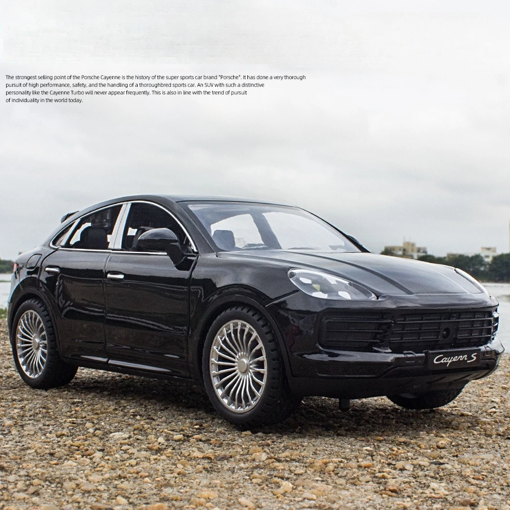 

1:24 Cayenne S SUV Модель автомобиля Игрушечный сплав Литые под давлением двери Открытая имитация звука Световые модели транспортных средств Детский подарок на день рождения
