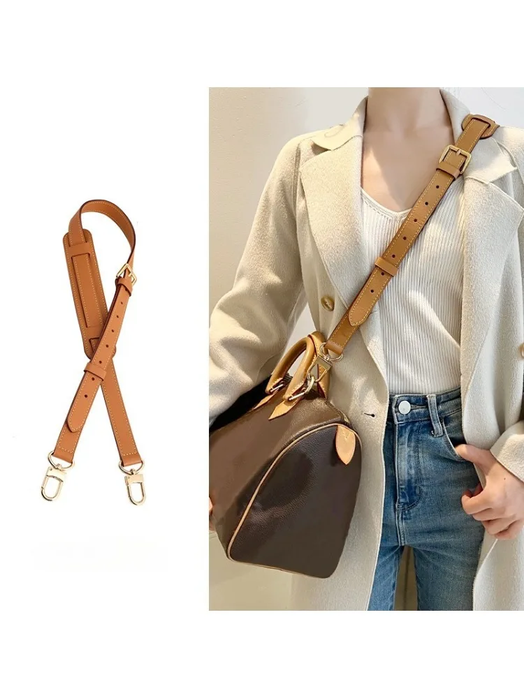 Pasek do torebki z prawdziwej skóry do LV Speedy Neverfull Alma Keepall, regulowane paski na ramię, długie paski do torebek crossbody, akcesoria. — 2