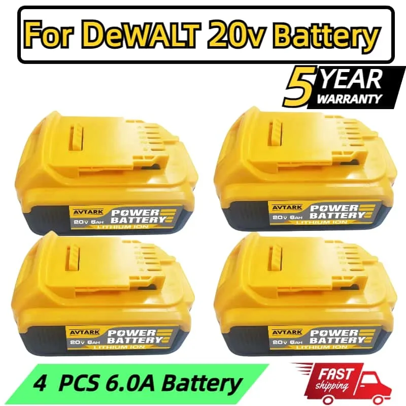 

2025 NEW Battery Compatible For Dewalt power Tools 18V 6Ah rechargeable electric tool Lithium batteries 20V 18v 3Ah 6Ah 9Ah 12Ah