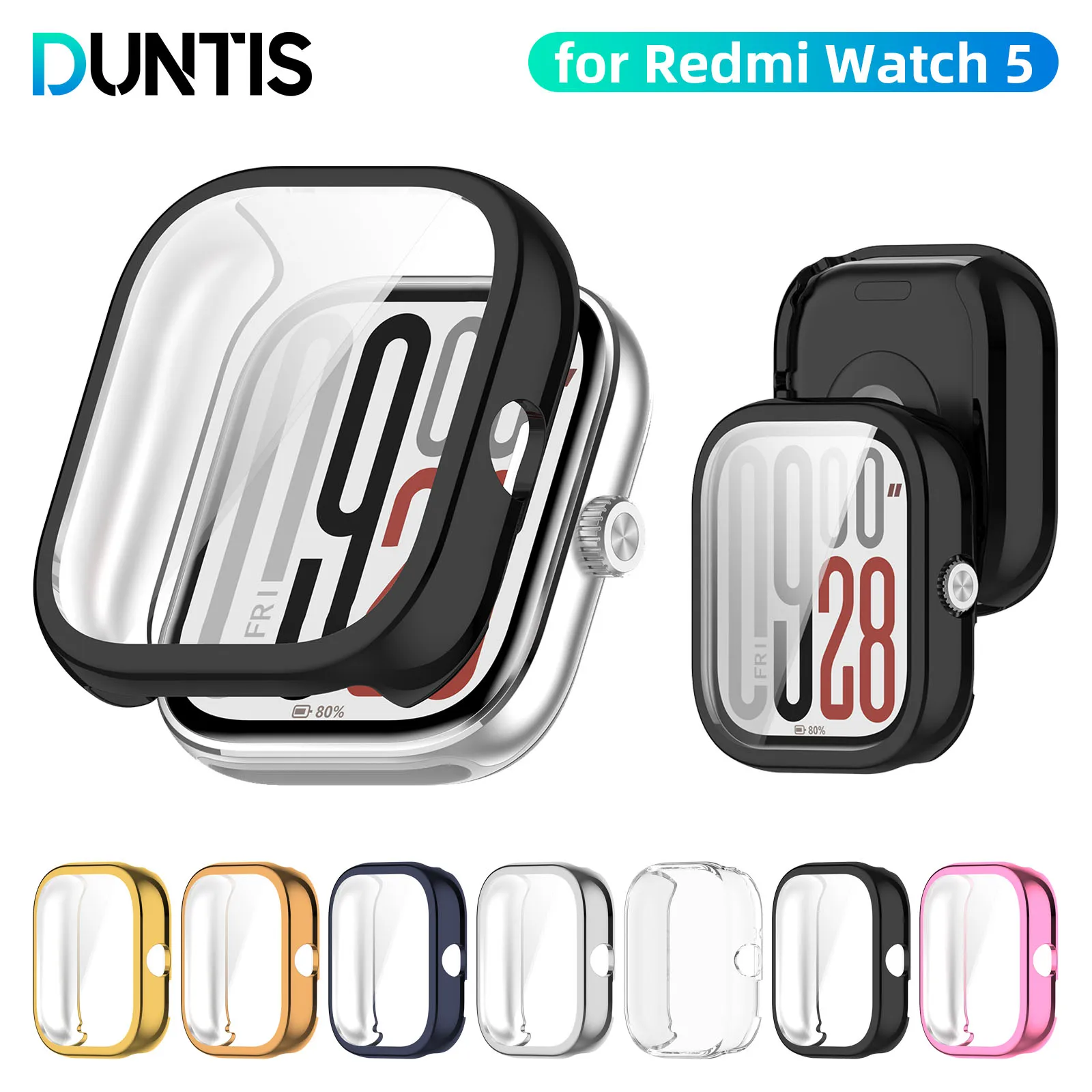 

Screen Protector Case for Xiaomi Redmi Watch 5 Soft TPU Face Cover All-Around Protective Bumper Accessories for Redmi Watch5