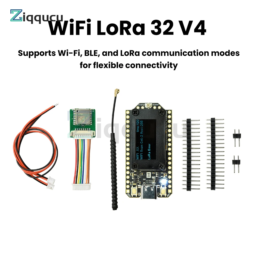 

WiFi LoRa 32 V4 Development Board with 0.96 Inch OLED - ESP32-S3R2 Chip Low Power IoT Board with Type-C Interface