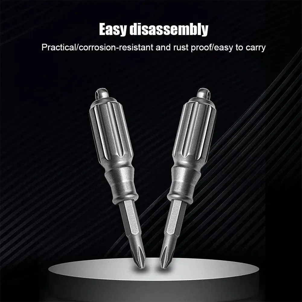 Titanium Alloy Screwdriver High Hardness S2 Steel Bit EDC Riding Equipment Tungsten Head Broken Window Gadget Tool